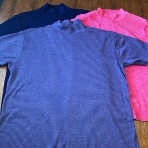 (3) short sleeve turtleneck